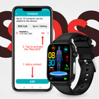 Smartwatch | SOS Emergency Alarm & Fall Detection | Heart Rate & Oxygen Tracking