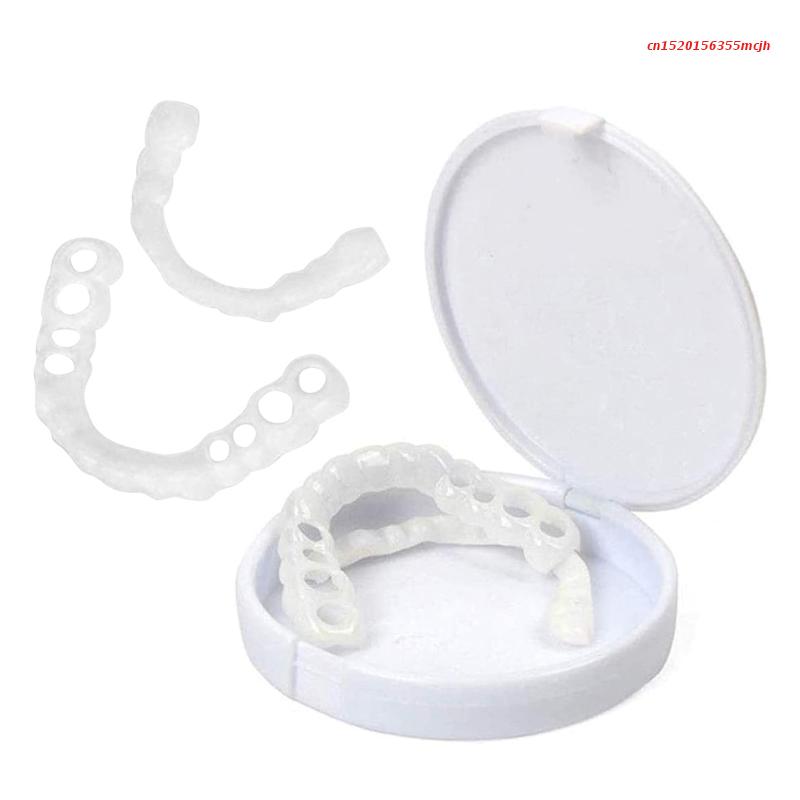 Snap-On Veneers | Flexible Fit Without Adhesive | Upper & Lower Set | Comfortable Fit
