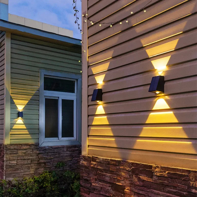 Solar Wall Light | Wireless & Automatic | Warm Up-and-Down LED | Weatherproof & Durable