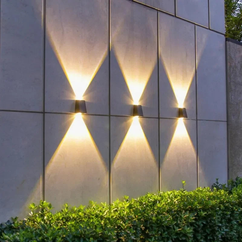 Solar Wall Light | Wireless & Automatic | Warm Up-and-Down LED | Weatherproof & Durable