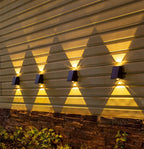 Solar Wall Light | Wireless & Automatic | Warm Up-and-Down LED | Weatherproof & Durable