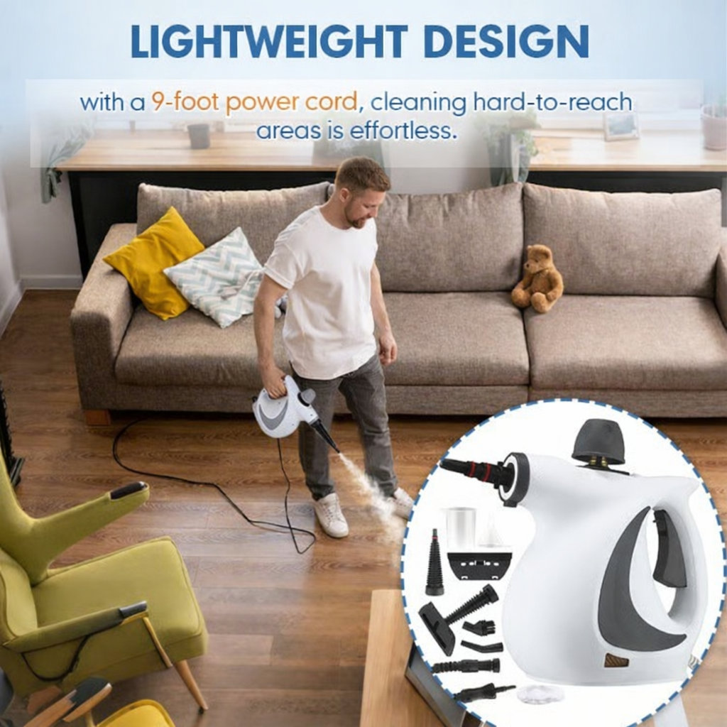 Steam Cleaner | High-Temperature Steam Cleaning | Multiple Attachments | Chemical-Free Operation