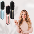 Straightening Brush | Cordless Rechargeable | Quick Styling | Travel-Friendly