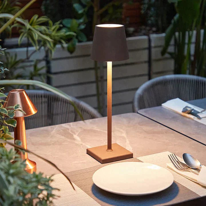 Table Lamp | Minimalist Design | Dimmable LED & Rechargeable Battery | Portable Indoor & Outdoor