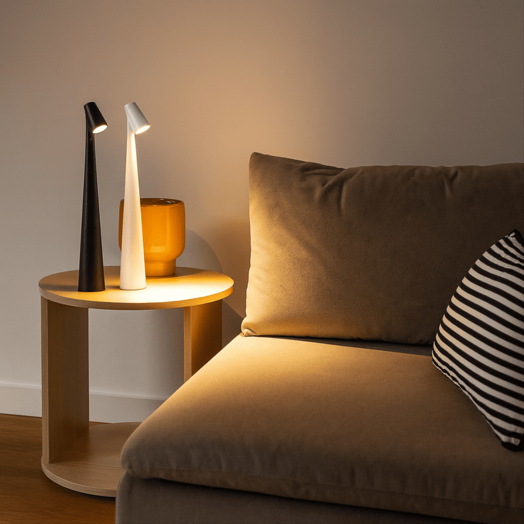 Table Lamp | Wireless Dimmable LED | Metal Housing & Rechargeable Battery | Up to 20-Hour Runtime