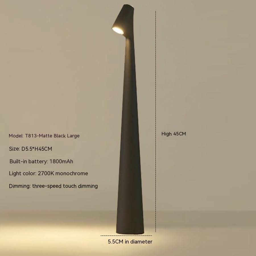 Table Lamp | Wireless Dimmable LED | Metal Housing & Rechargeable Battery | Up to 20-Hour Runtime