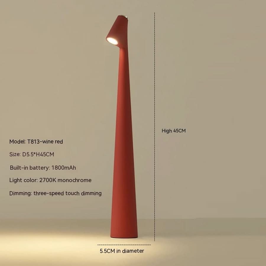 Table Lamp | Wireless Dimmable LED | Metal Housing & Rechargeable Battery | Up to 20-Hour Runtime