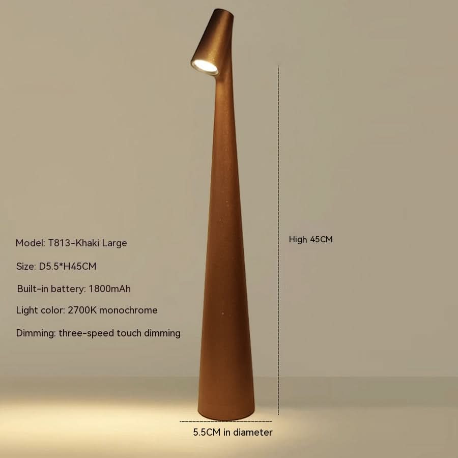 Table Lamp | Wireless Dimmable LED | Metal Housing & Rechargeable Battery | Up to 20-Hour Runtime