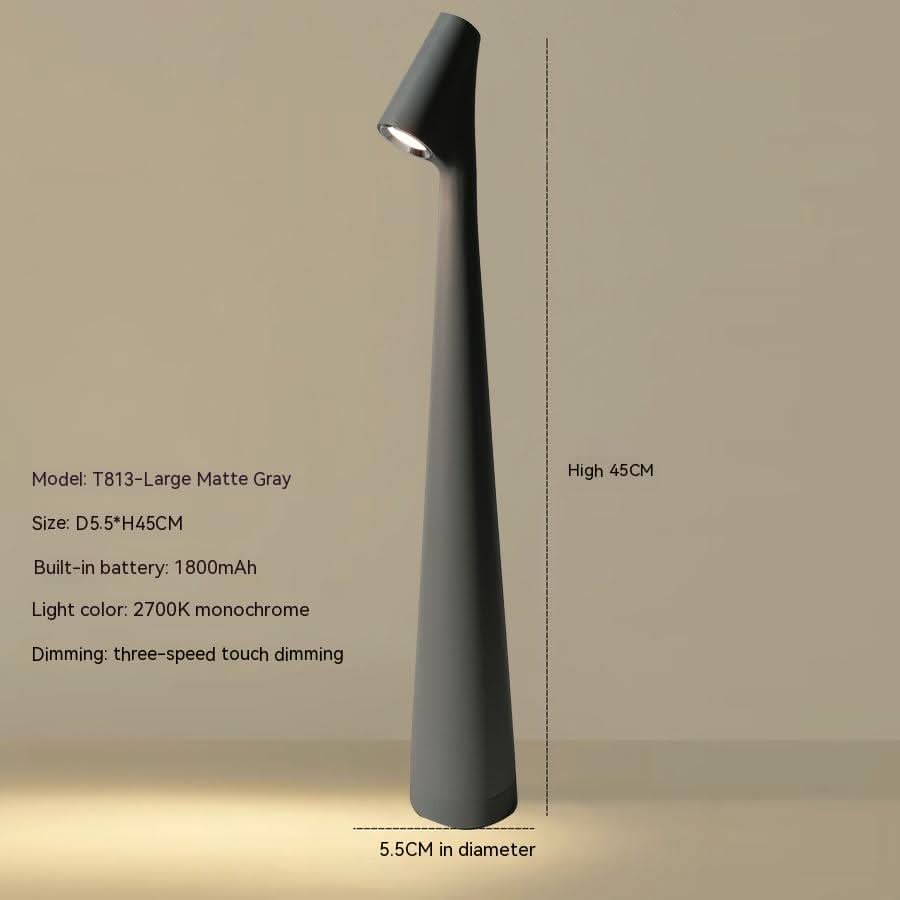 Table Lamp | Wireless Dimmable LED | Metal Housing & Rechargeable Battery | Up to 20-Hour Runtime