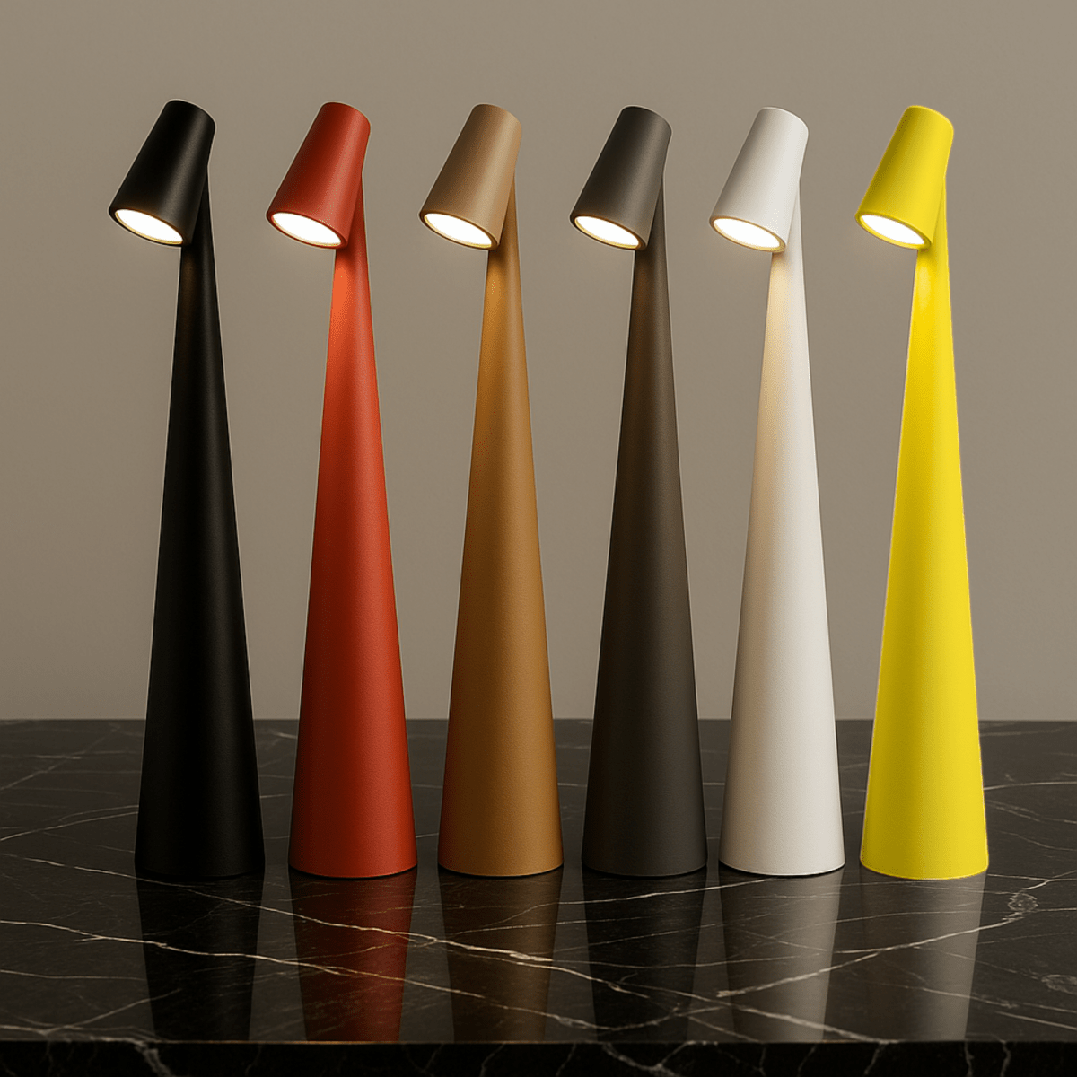 Table Lamp | Wireless Dimmable LED | Metal Housing & Rechargeable Battery | Up to 20-Hour Runtime