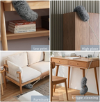 Telescopic Microfiber Duster | Flexible Head & Washable | Extendable to 250 cm