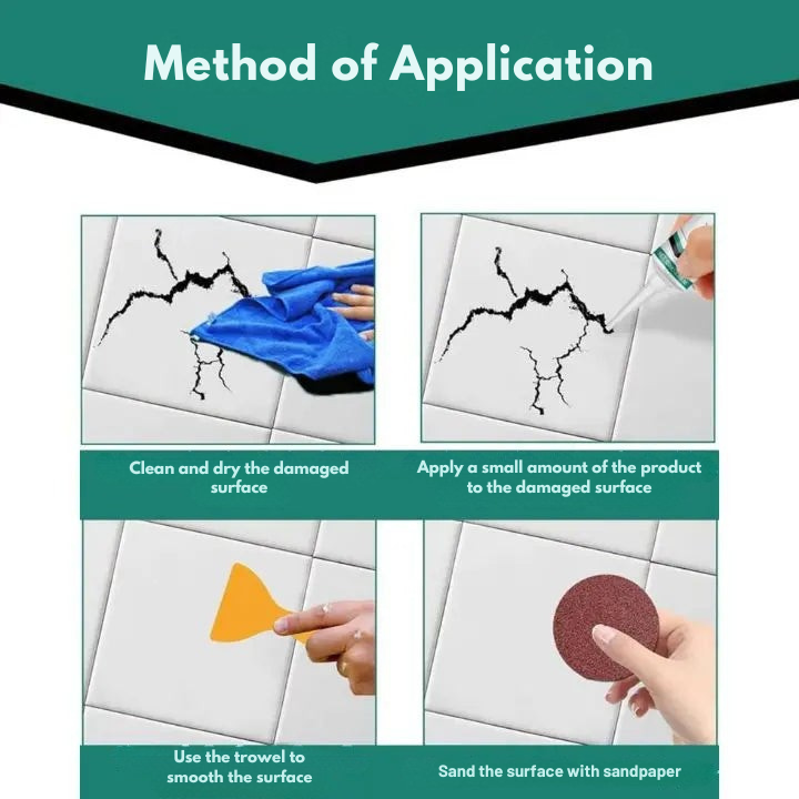 Tile Repair Paste | Fast-Drying | Waterproof & Durable | 100 ml