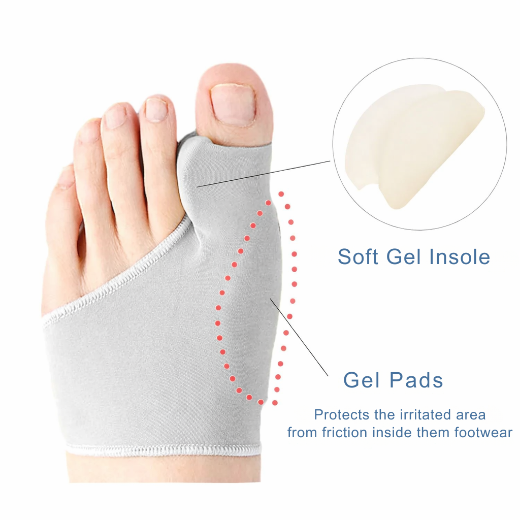 Toe Corrector | Orthopedic Realignment | Breathable Textile & Silicone Gel | Pressure Relief