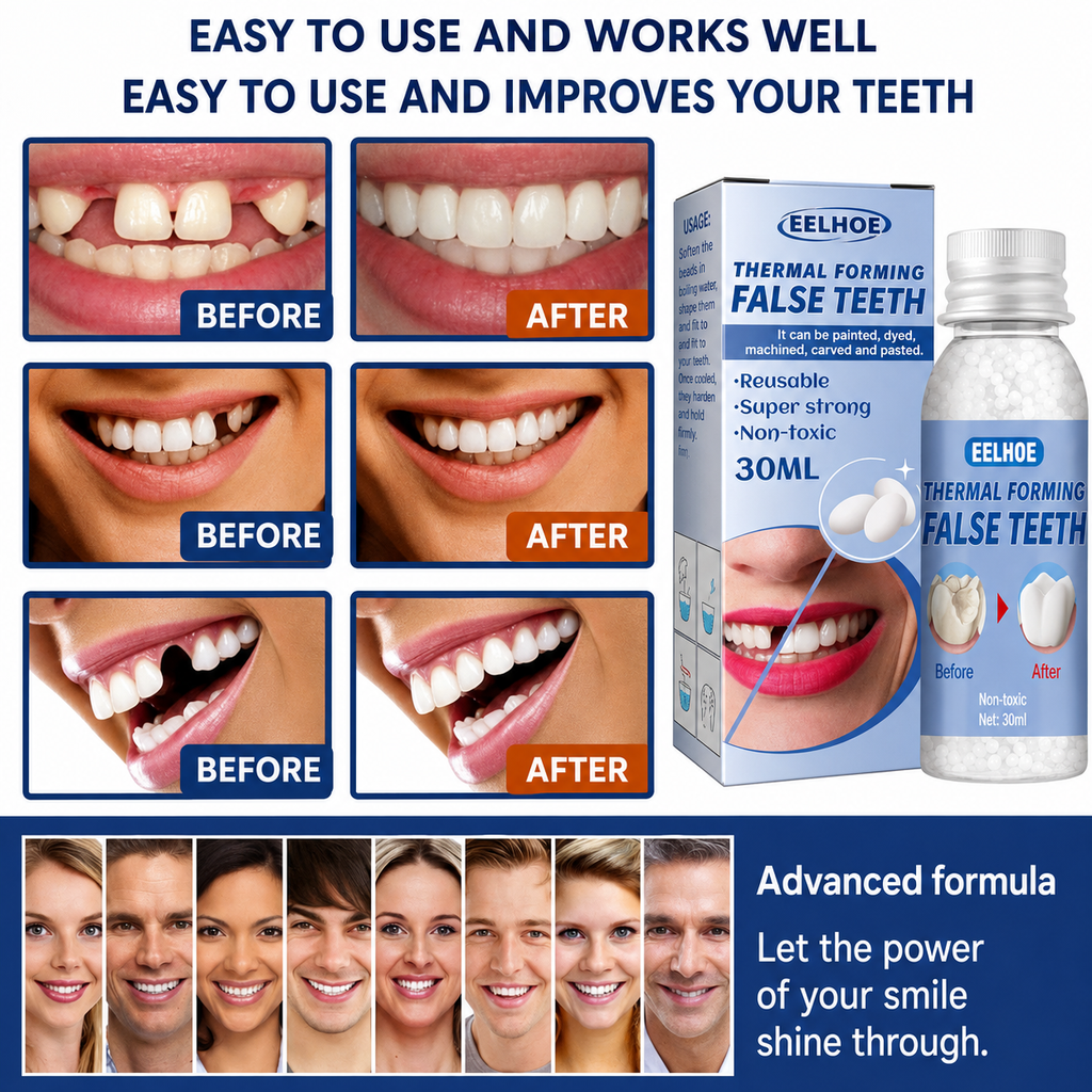 Tooth Repair Kit | Instant Tooth Filler | Natural Tooth-Colored Resin | Temporary Cosmetic Repair