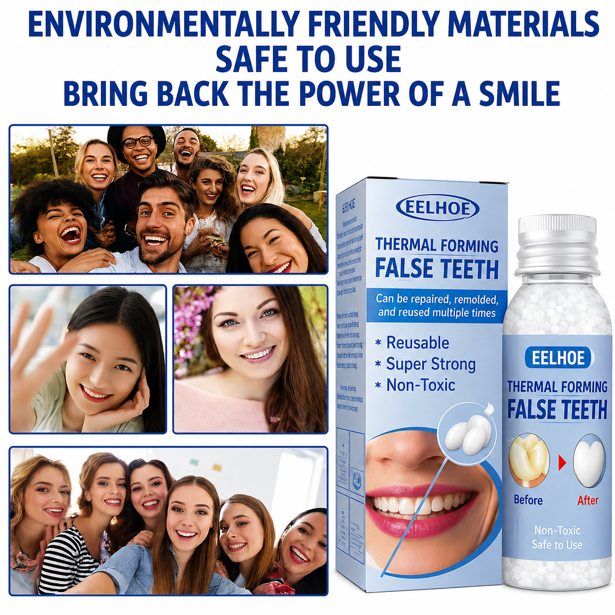 Tooth Repair Kit | Instant Tooth Filler | Natural Tooth-Colored Resin | Temporary Cosmetic Repair