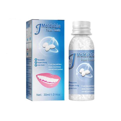 Tooth Repair Kit | Moldable Granules Filler | White & Reusable | Smile Restoration