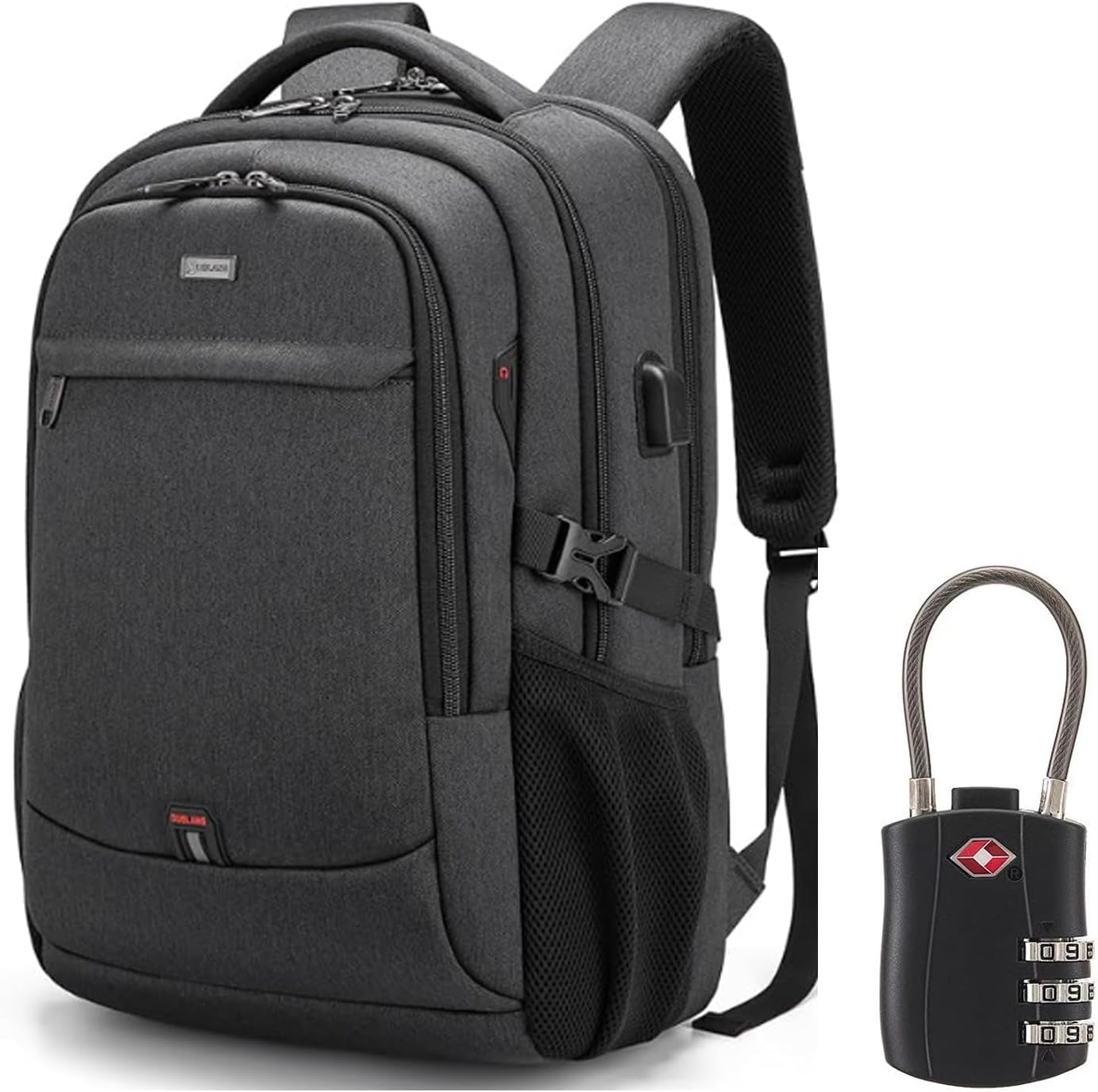 Travel Laptop Backpack | Anti-Theft Design | USB Charging Port | Water-Resistant Polyester