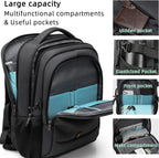Travel Laptop Backpack | Anti-Theft Design | USB Charging Port | Water-Resistant Polyester