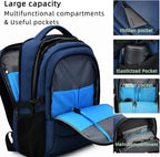 Travel Laptop Backpack | Anti-Theft Design | USB Charging Port | Water-Resistant Polyester