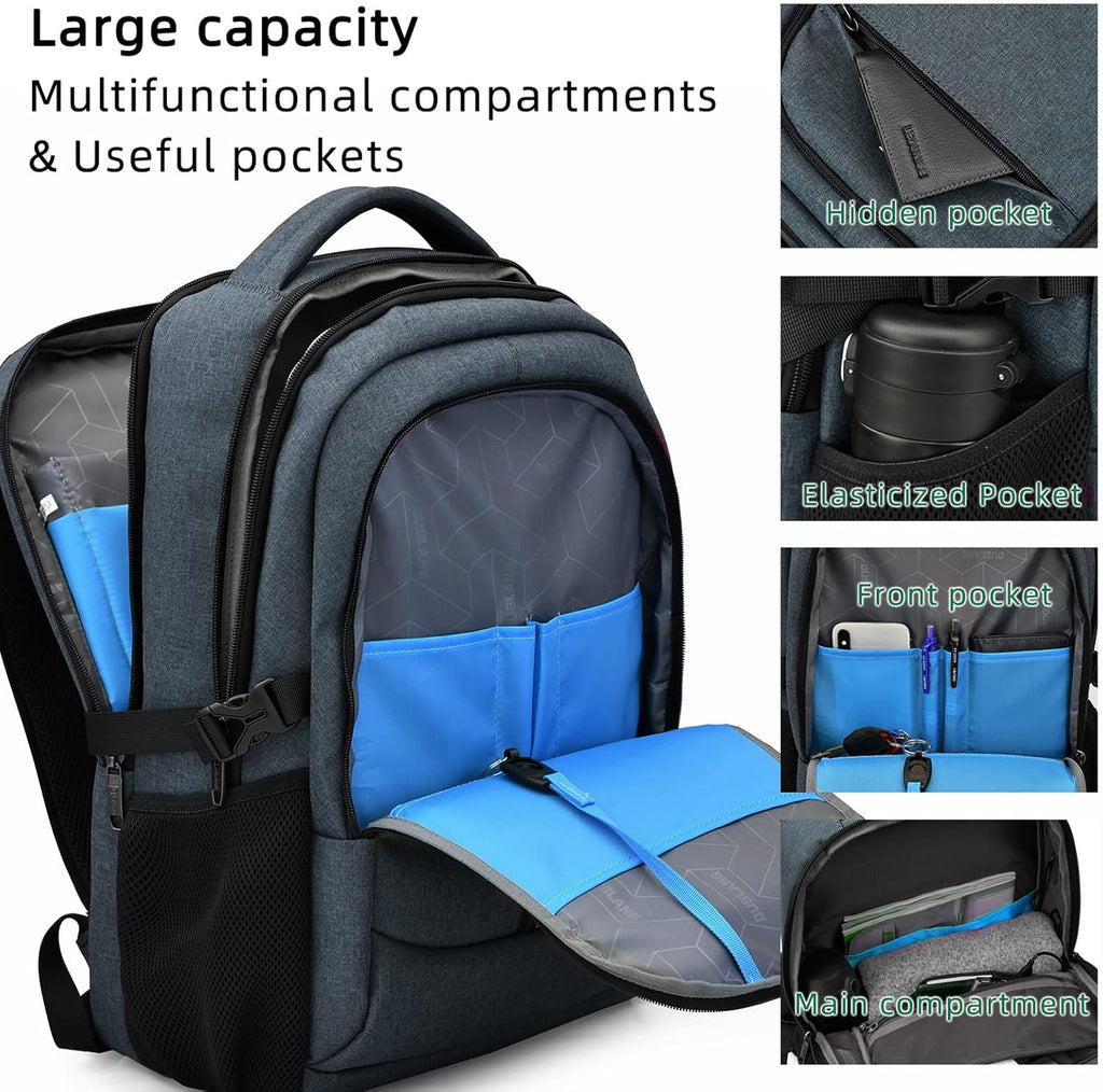 Travel Laptop Backpack | Anti-Theft Design | USB Charging Port | Water-Resistant Polyester
