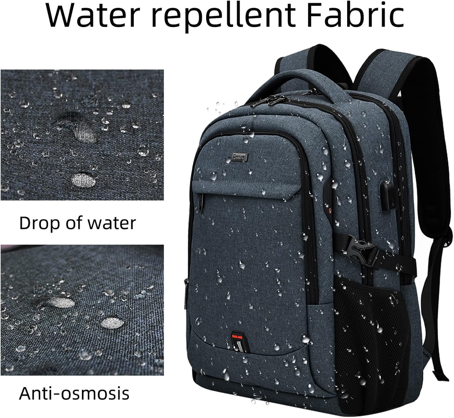 Travel Laptop Backpack | Anti-Theft Design | USB Charging Port | Water-Resistant Polyester