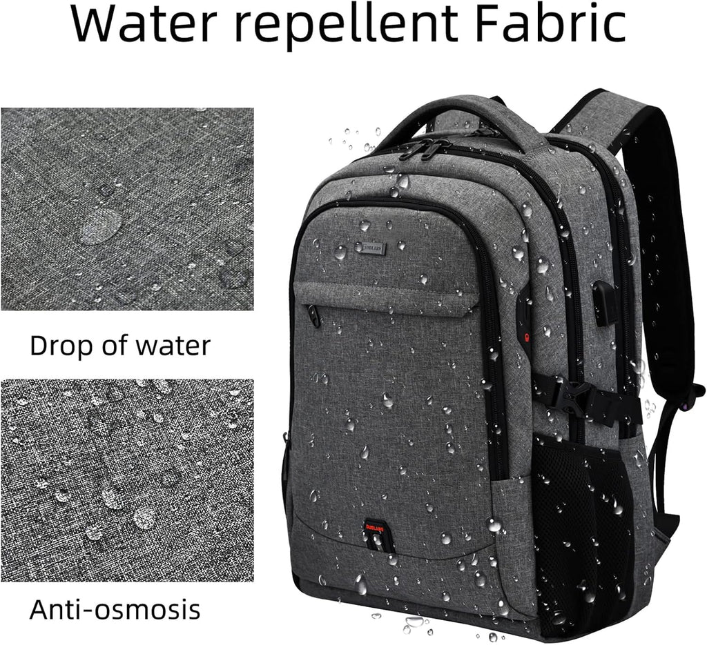 Travel Laptop Backpack | Anti-Theft Design | USB Charging Port | Water-Resistant Polyester