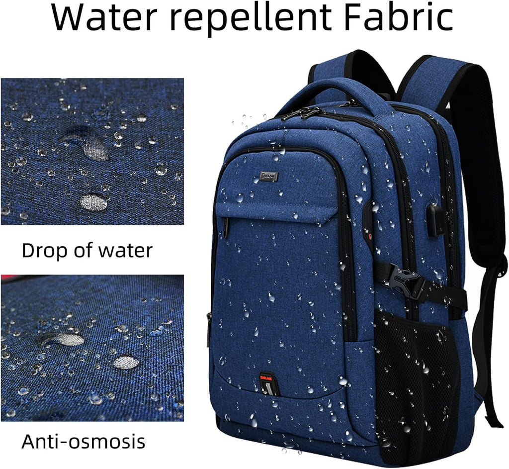 Travel Laptop Backpack | Anti-Theft Design | USB Charging Port | Water-Resistant Polyester