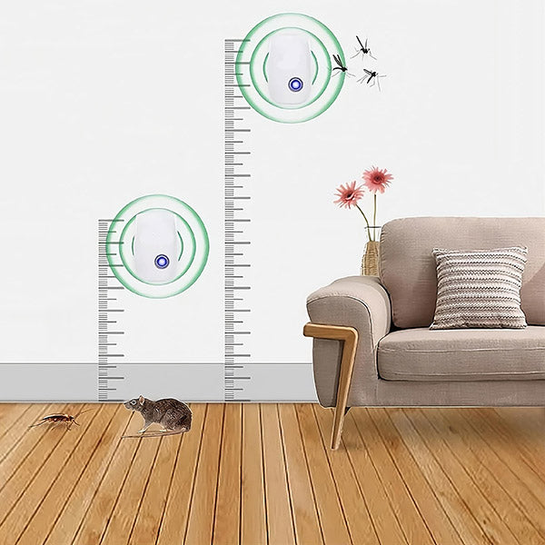Ultrasonic Pest Repeller | Chemical-Free Protection | Covers up to 100 m² | Safe for Pets & Kids