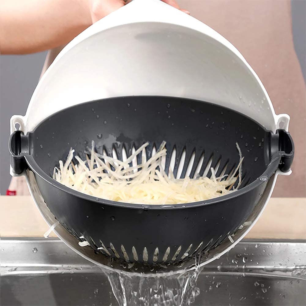 Vegetable Slicer | Slicing, Shredding & Grating | Stainless Steel Blades, BPA-Free Bowl