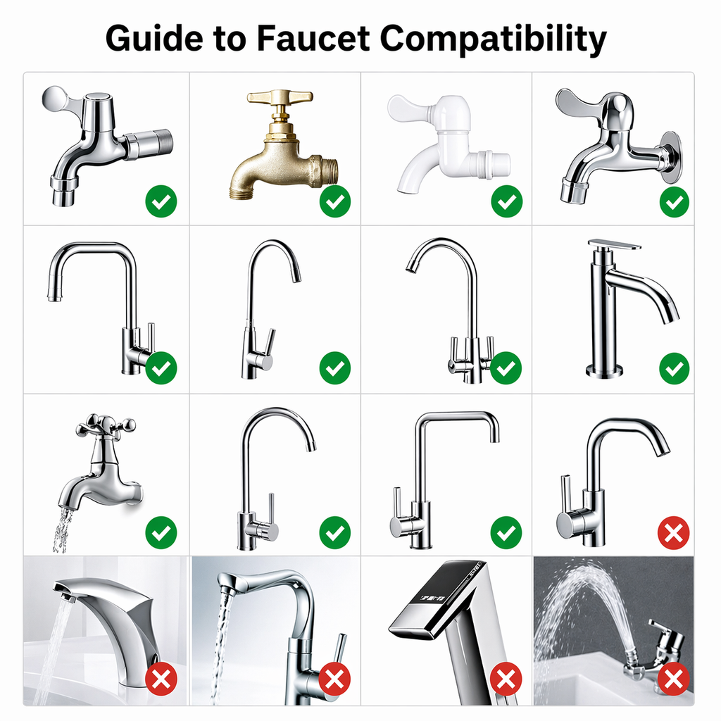Water Filter | 5-Layer Activated Carbon | Chlorine & Limescale Reduction | Fits Standard Faucets