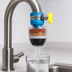 Water Filter | 5-Layer Activated Carbon | Chlorine & Limescale Reduction | Fits Standard Faucets