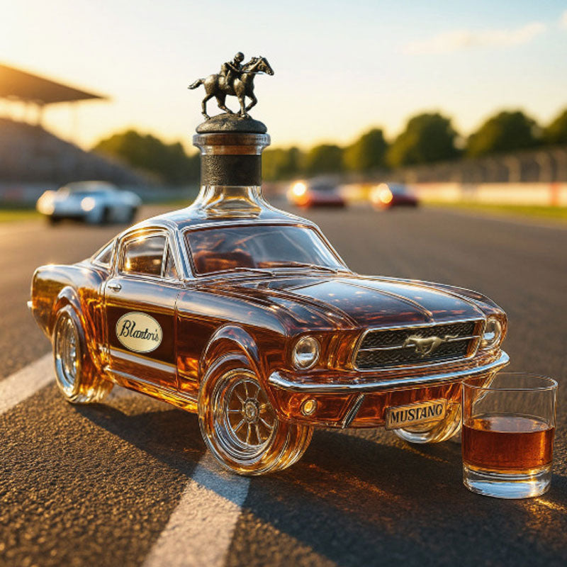 Whiskey Decanter | Sports Car Design | Detailed Glass Carafe | Decorative Home Bar