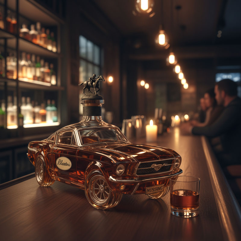 Whiskey Decanter | Sports Car Design | Detailed Glass Carafe | Decorative Home Bar
