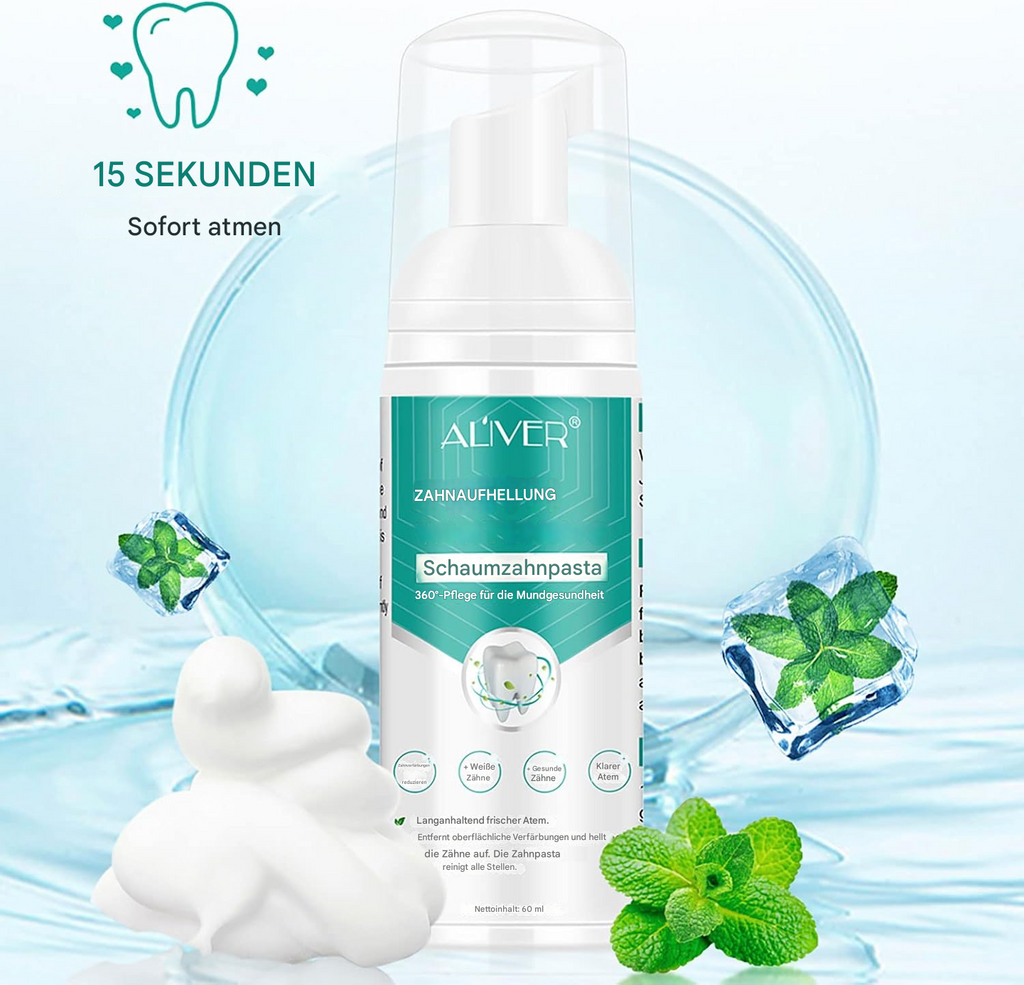 Whitening Foam Toothpaste for Sensitive Teeth | Fine Active Foam | Removes Stains & Fresh Breath