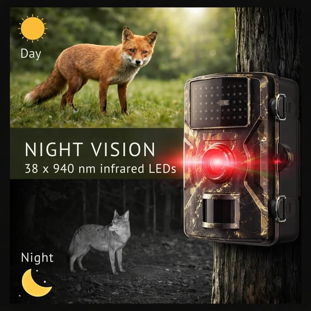 Wildlife Camera | Night Vision | Motion Detection & Photo/Video | Weatherproof