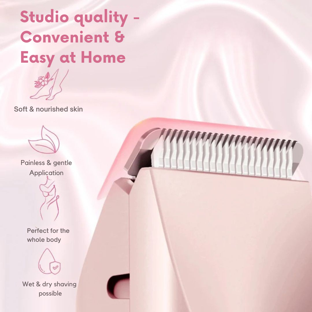 Women's Intimate Shaver | Cordless Dual-Head | Steel Blades | USB Rechargeable & 60-Min Battery