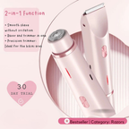 Women's Intimate Shaver | Cordless Dual-Head | Steel Blades | USB Rechargeable & 60-Min Battery