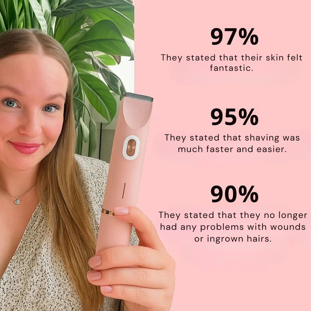 Women's Intimate Shaver | Cordless Dual-Head | Steel Blades | USB Rechargeable & 60-Min Battery