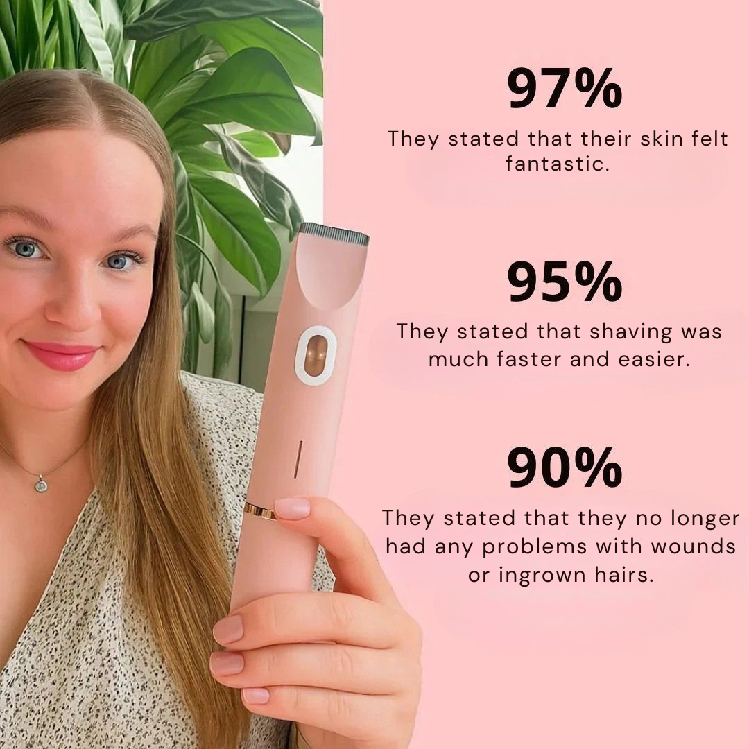 Women's Intimate Shaver | Cordless Dual-Head | Steel Blades | USB Rechargeable & 60-Min Battery