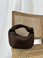 Women's Shoulder Bag | Braided Knot Design | Vegan Suede Look | Compact Everyday Carry