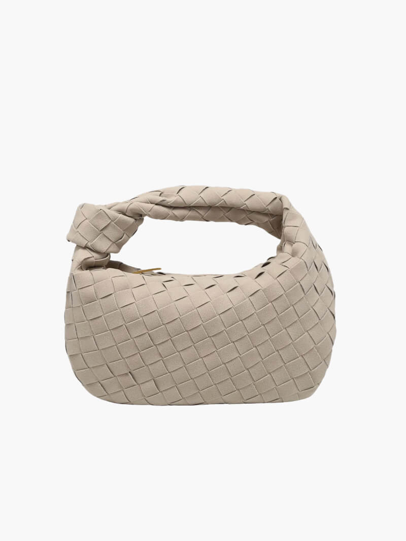 Women's Shoulder Bag | Braided Knot Design | Vegan Suede Look | Compact Everyday Carry