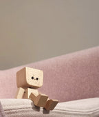 Wooden Decorative Figure | Gentle Rocking Motion | 12 Interchangeable Faces | Natural Wood