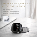 Wrist Blood Pressure Monitor | Touch Display & Voice | USB Rechargeable | Travel-Friendly