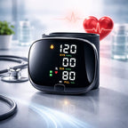 Wrist Blood Pressure Monitor | Touch Display & Voice | USB Rechargeable | Travel-Friendly