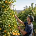 Fruit Picker Pole | Telescopic Stainless Steel | Up to 4m Reach | For Orchard & Garden