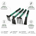 Garden Hand Tool | Anti-Slip Rubber Handle | Shovel, Hoe & Rake | Transplanting & Lawn Care