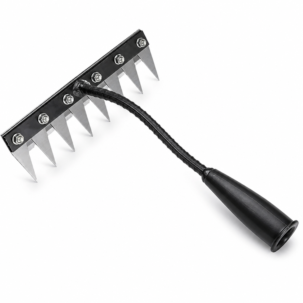 Garden Weeding Rake | 5-8 Teeth Multi-Tooth Design | Manganese Steel Construction | Durable Design
