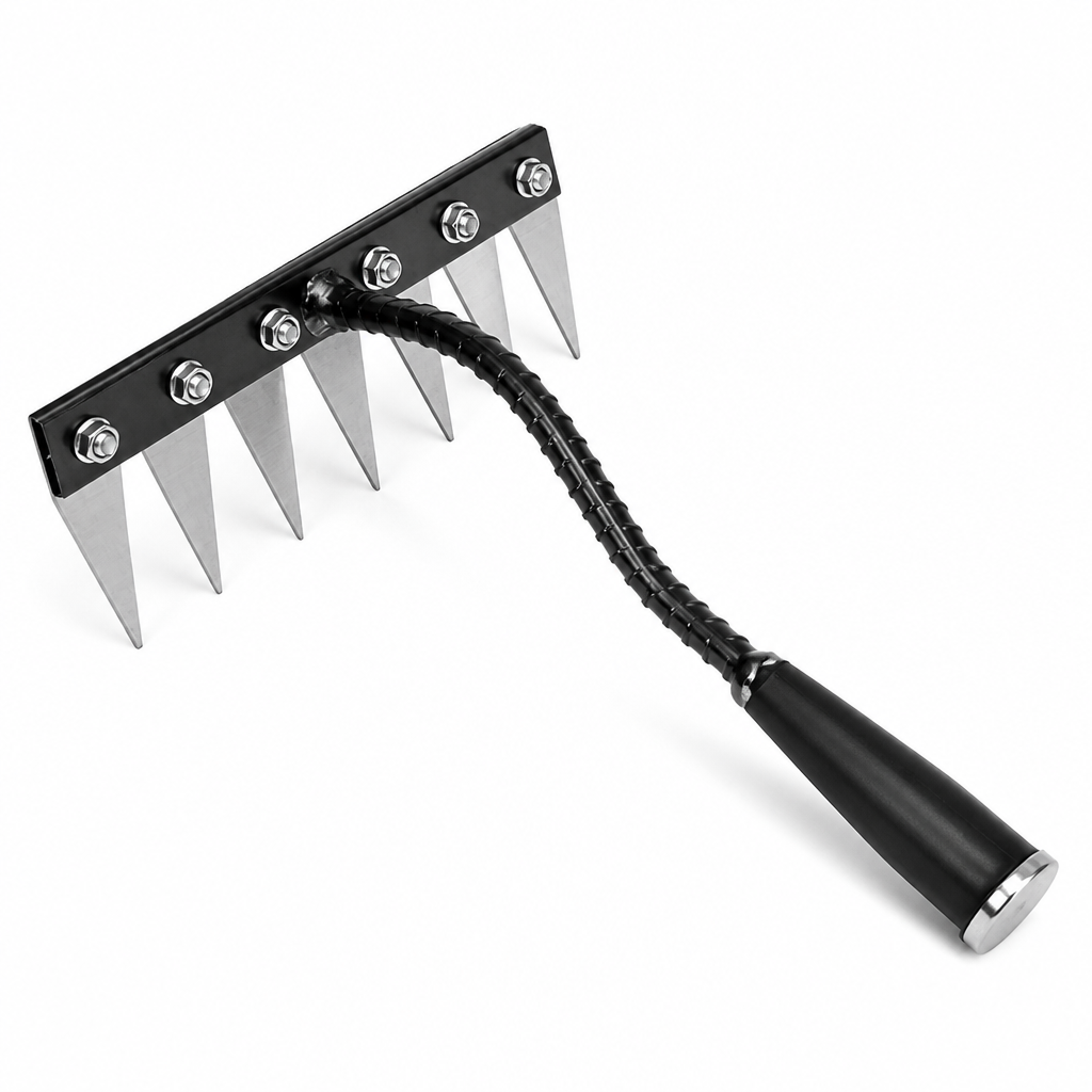 Garden Weeding Rake | 5-8 Teeth Multi-Tooth Design | Manganese Steel Construction | Durable Design