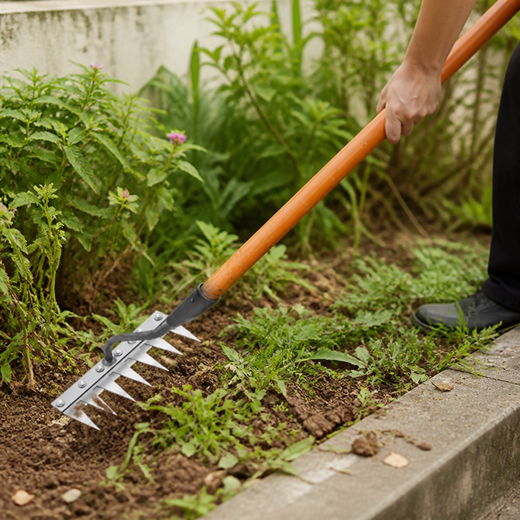 Garden Weeding Rake | 5-8 Teeth Multi-Tooth Design | Manganese Steel Construction | Durable Design