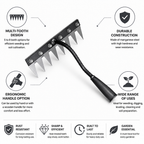 Garden Weeding Rake | 5-8 Teeth Multi-Tooth Design | Manganese Steel Construction | Durable Design